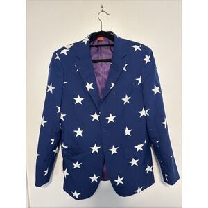 OppoSuits Mens Size 36 Blue Blazer White Stars Patriotic Suit Coat America USA